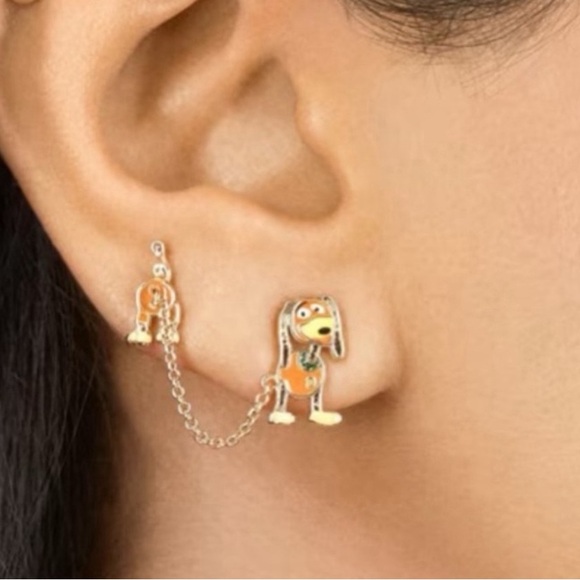 NIB Baublebar Pixar Disney slinky dog toystory double post earrings - Picture 11 of 11